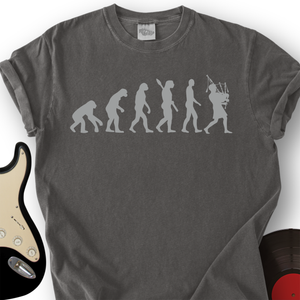 Evolution with Bagpipe T-Shirt