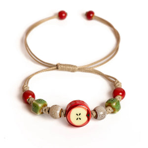 Apple Beaded Bracelet