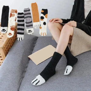 Cat Paw Plush Socks