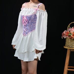 Ribbon Detailed Corset Top