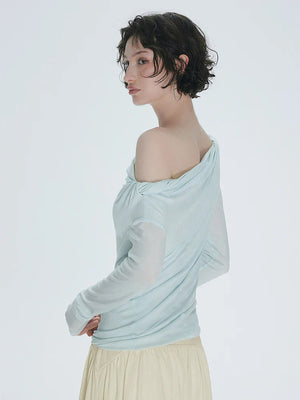 Ruched One-Shoulder Top