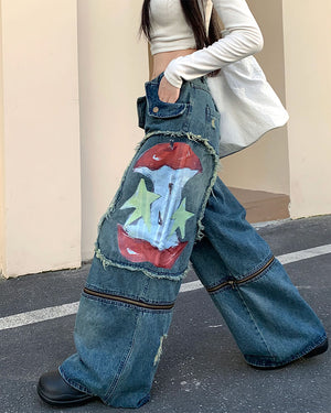 Apple Core Graffiti Cargo Jeans