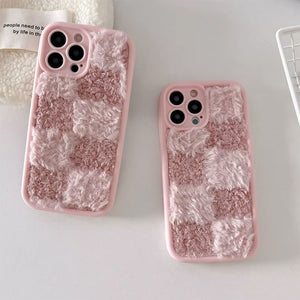 Fuzzy Checkered iPhone Case