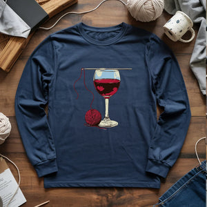 Wine And Yarn Long Sleeve T-shirt