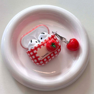 Tomato Checkered AirPods Case