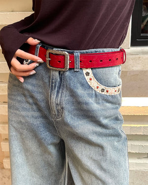 Secret Garden Leather Belt