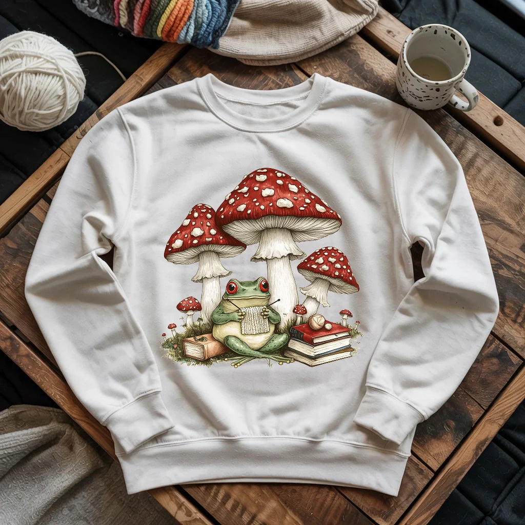 Knitting Frog Sweatshirt