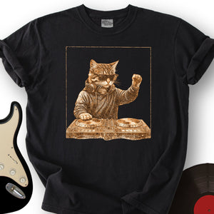 Cat DJ Spinning T-Shirt