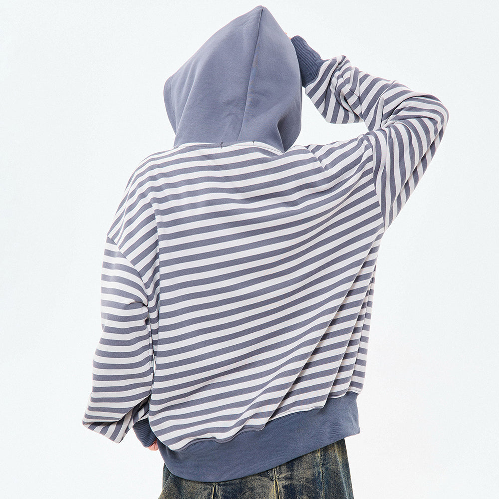 2010’s Striped Zip Up Hoodie