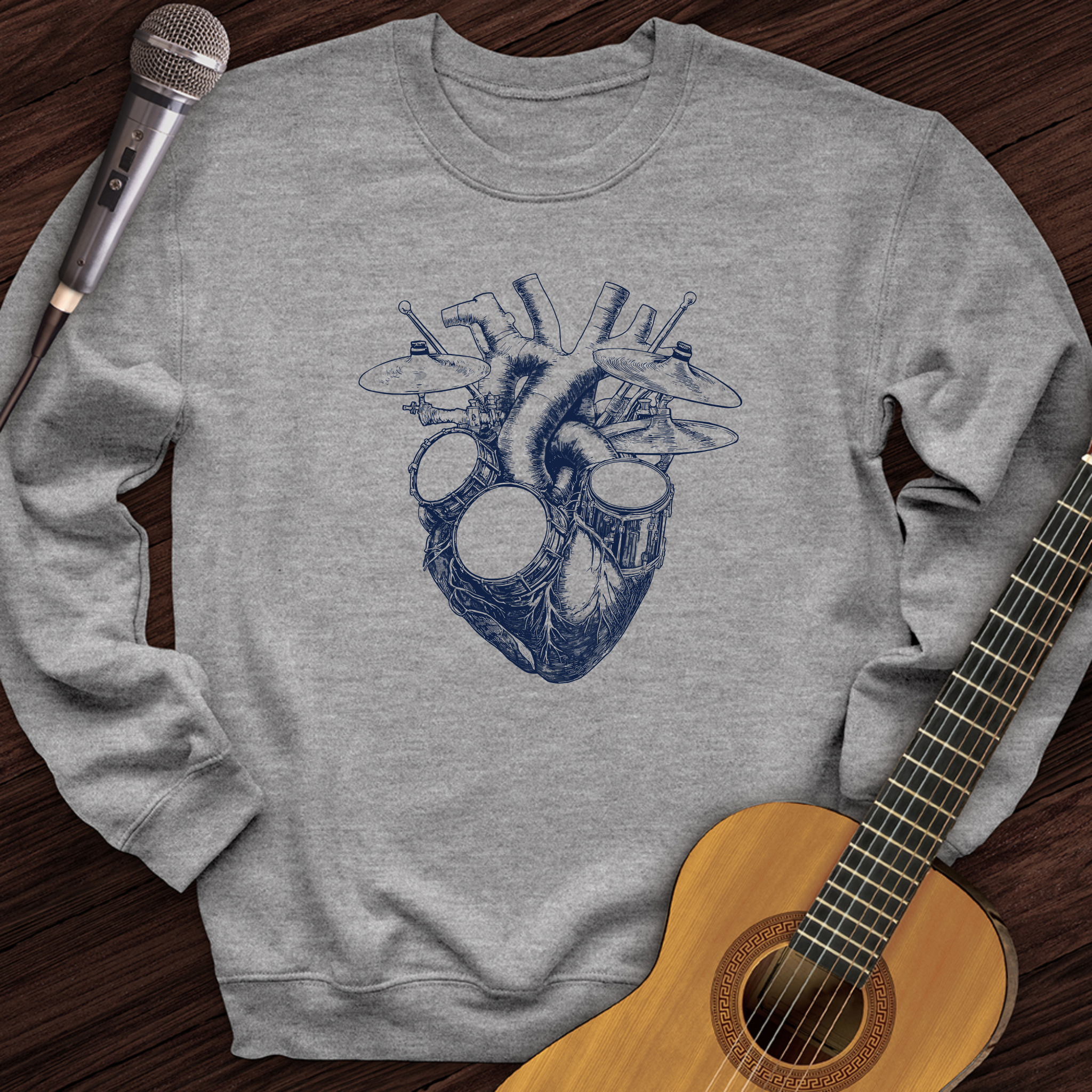 Drums Heart Crewneck