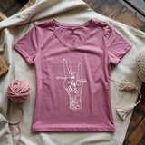 Crocheting Rock Lady V-neck