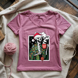 Merry Crochet Lady V-neck