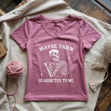 Yarn Is Addicted To Me Lady V-neck