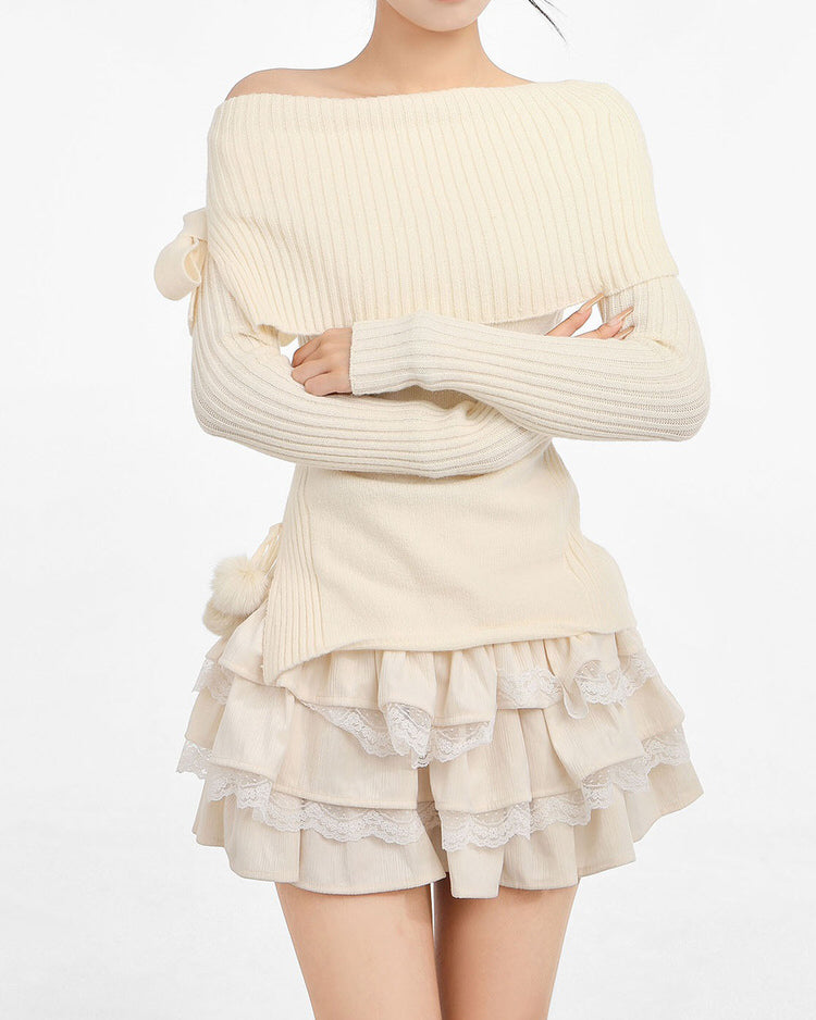 Ballerina Core Ruffled Lace Skirt