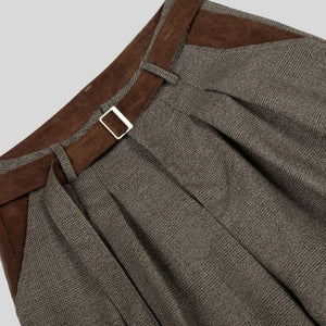 Belted Pleated Pants