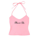 Born to Die Y2K Halter Top