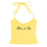 Born to Die Y2K Halter Top