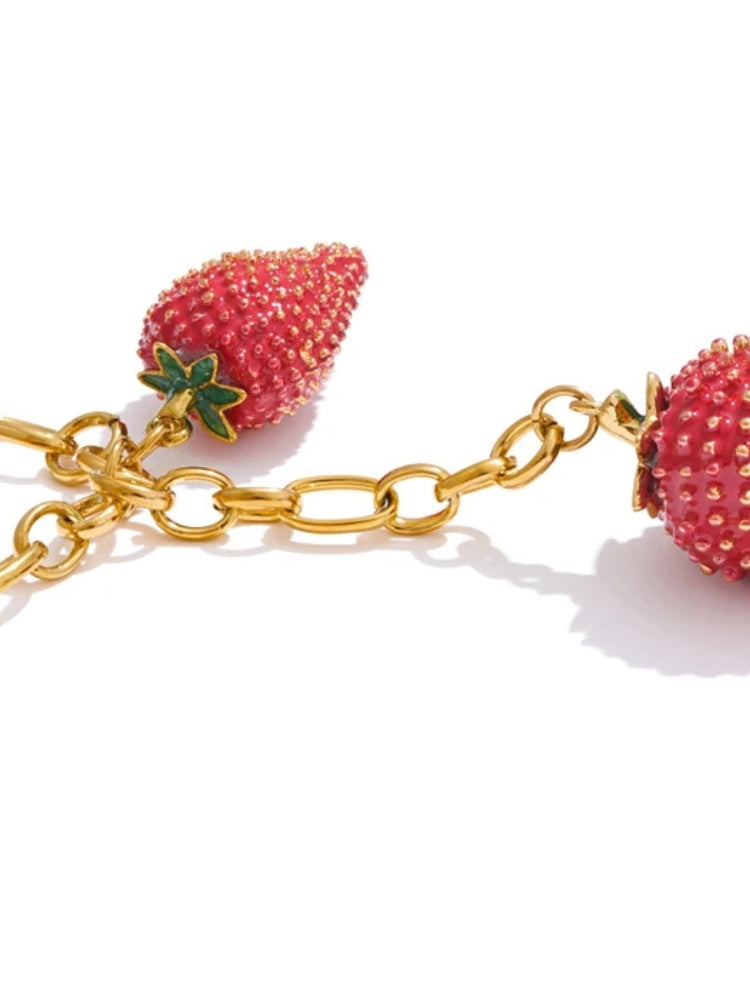 Coquette Strawberry Necklace