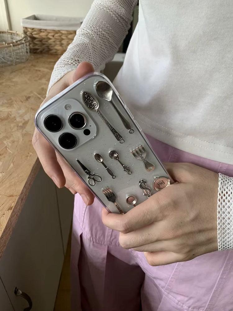 Cutlery Set Clear Phone Case