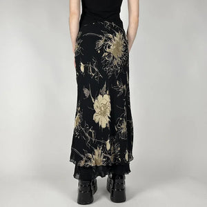 Fairycore Dark Fairy Midi Skirt