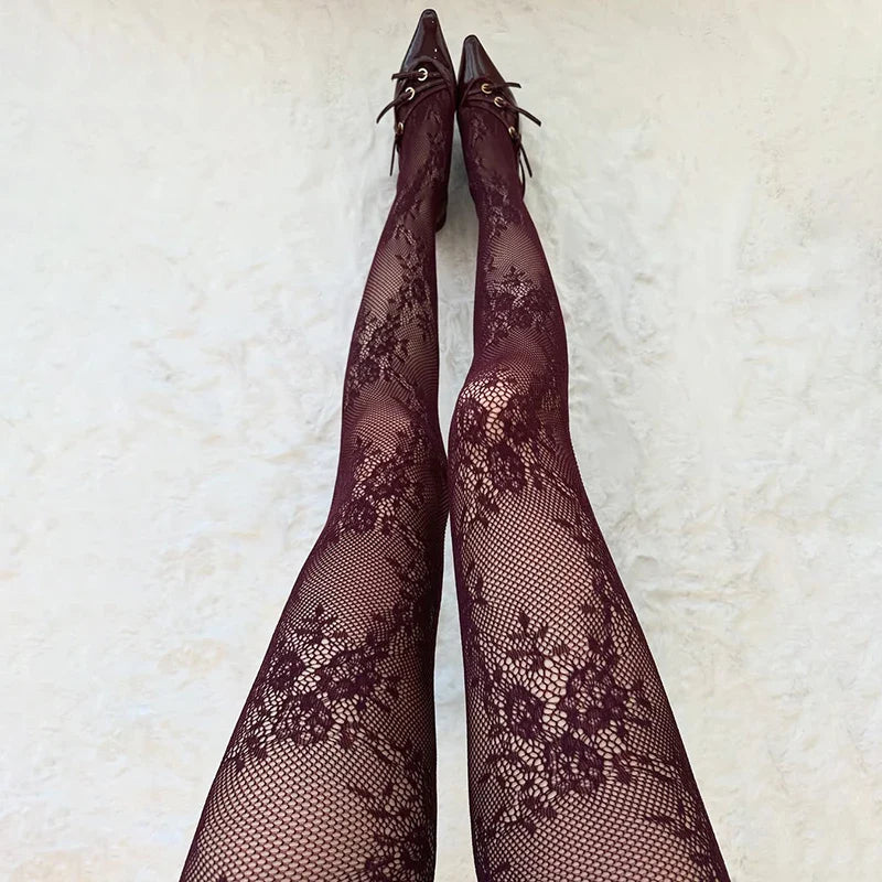 Floral Lace Sheer Tights