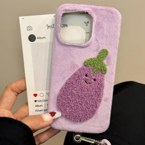 Fuzzy Aubergine iPhone Case