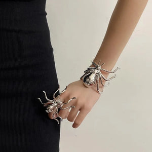 Goth Spider Bracelet & Ring