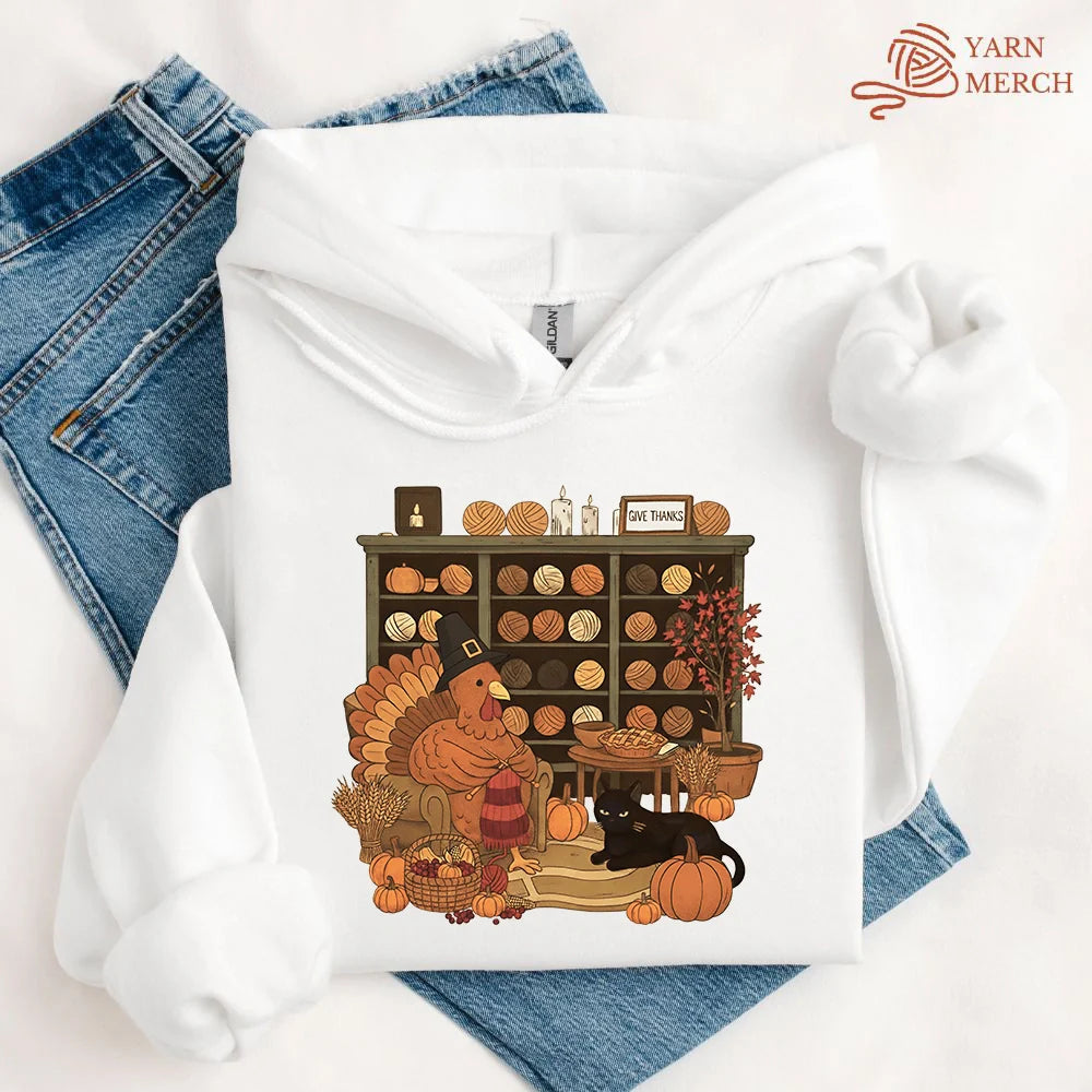 Knitting Turkey Hoodie