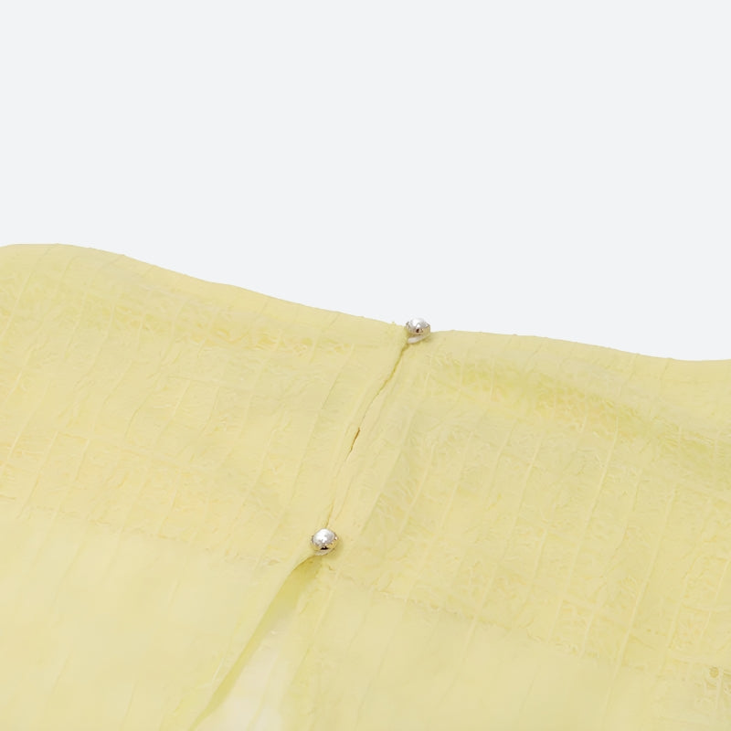 Lemon Strapless Top & Midi Skirt Two Piece Set