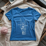 Crocheting Rock Lady V-neck