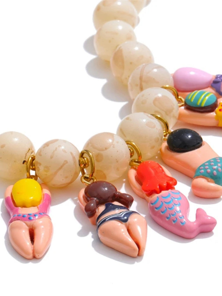 Swimsuit Figurines Necklace