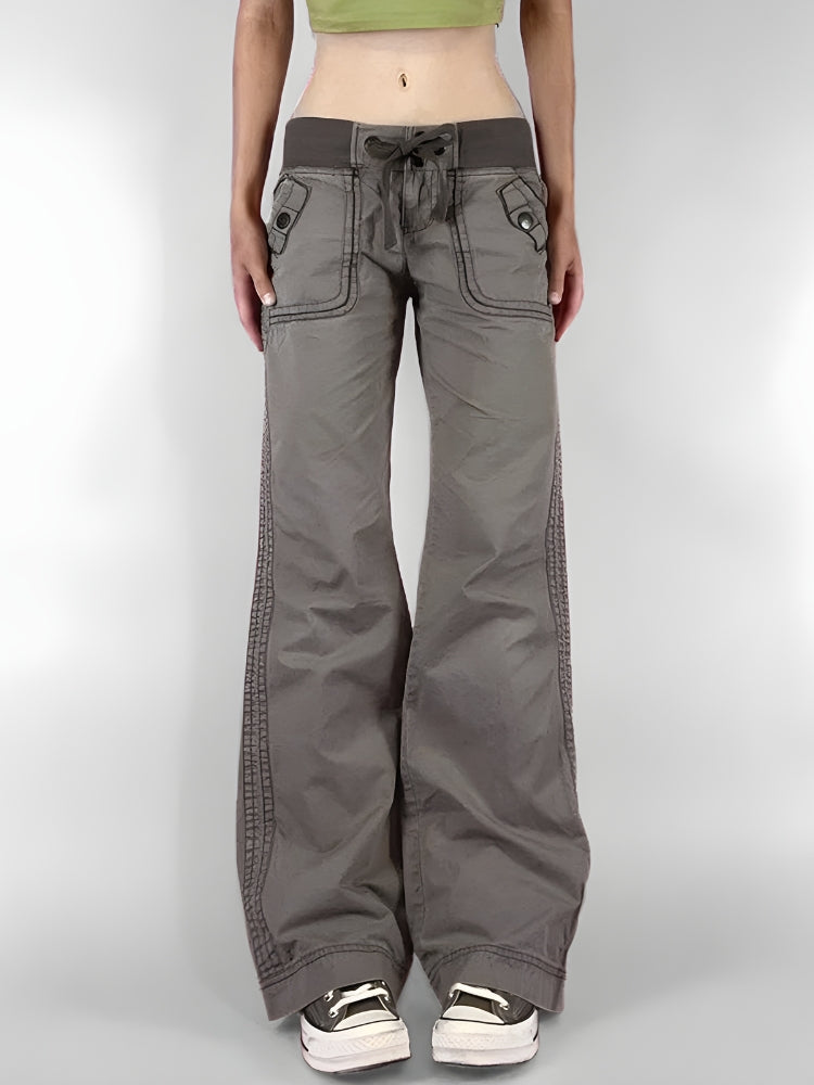 Y2K Low Waist Drawstring Pants