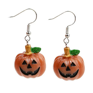 Angry Pumpkin Earrings