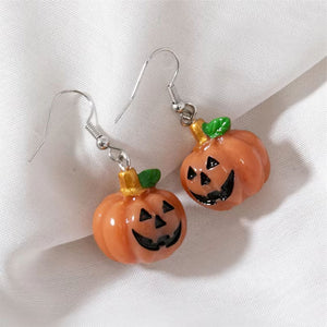 Angry Pumpkin Earrings