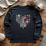 Granny Squares Heart Long Sleeve T-shirt