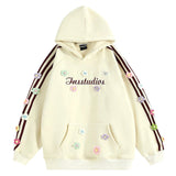 Blokette Aesthetic Floral Embroidery Hoodie