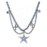 Blue Star Choker Necklace