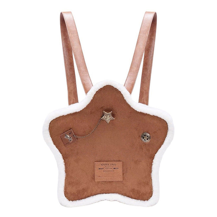 Vanilla Girl Sheepskin Star Backpack
