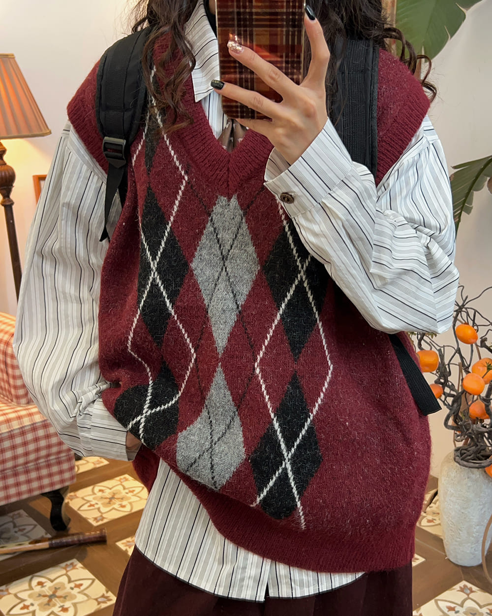 Skipping Class Argyle Vest