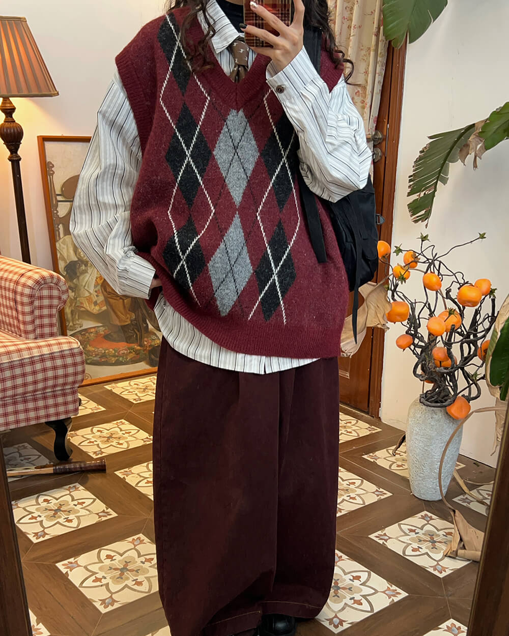 Skipping Class Argyle Vest