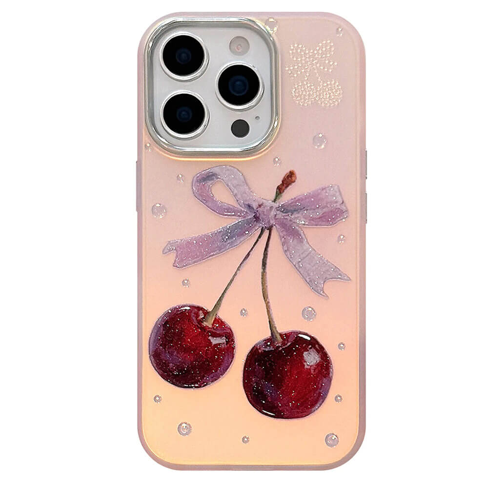 Cherry Rhinestone Y2K iPhone Case
