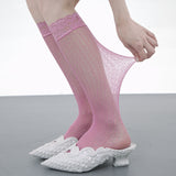 Coquette Lace Mesh Knee Socks
