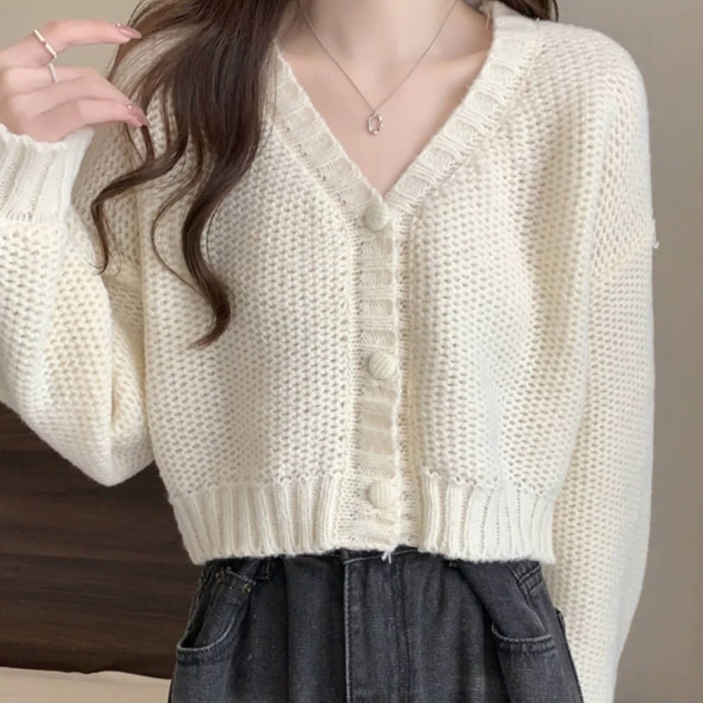 Danish Pastel Cropped Cardigan