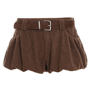 Espresso Days Corduroy Skirt