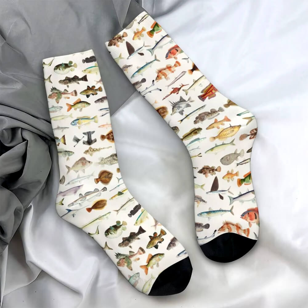 Fish Print Socks