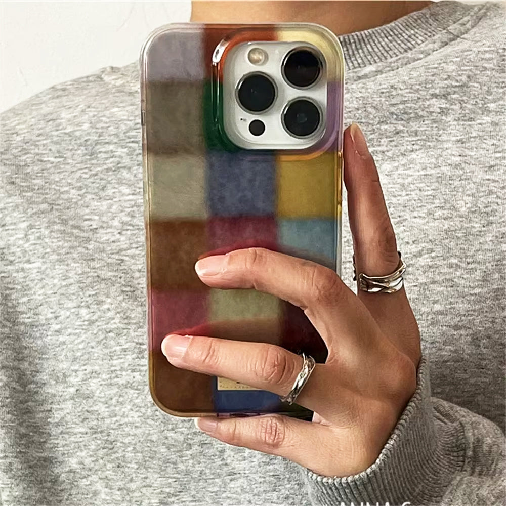 Grandma Aesthetic Plaid iPhone Case