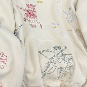 Greek-Roman Art Embroidery Aesthetic Hoodie