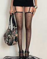 Bonjour Baby Heart Suspender Tights