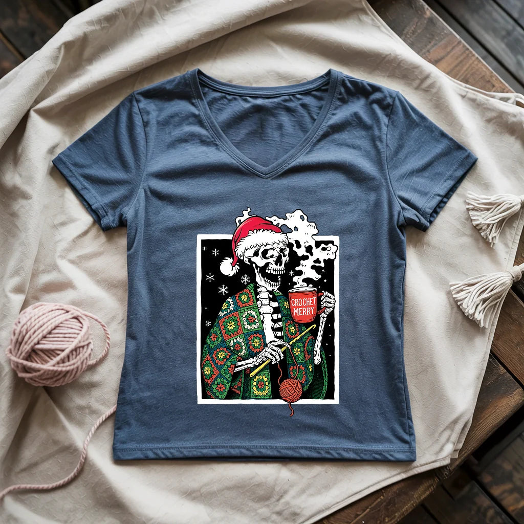 Merry Crochet Lady V-neck