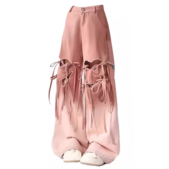 Knee-Heart Gradient Pants